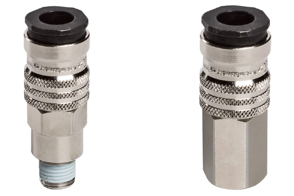 Гніздо швидкороз'ємного з'єднання DN7,8 з клапаном, з різьбленням, загартована сталь, серія 1600KA